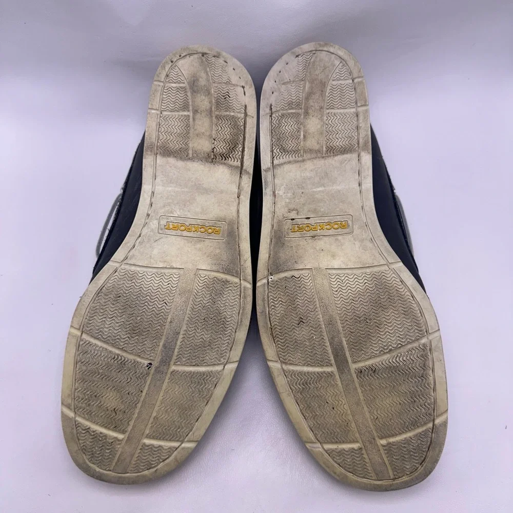 Rockport Mens Leather Boat Shoes Dark Gray Loafers APM2833C Size 13 M
